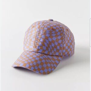 BAGGU retired Lavender Trippy Checker Cotton Hat